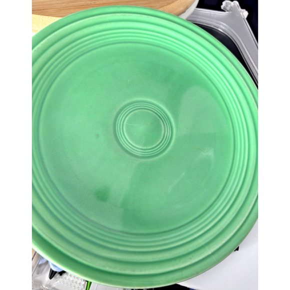 Authentic Vintage Light Green Fiesta Ware Home Laughlin Dinner Plate 9 1/2 " - Picture 7 of 10